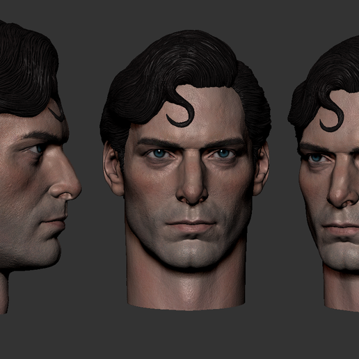 🦸‍♂️ Superman- Christopher Reeve Head・ STL File for ・Cults