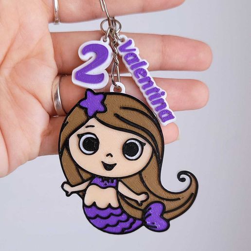 Mermaid keychain - 3D model önizlemesi