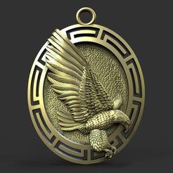 Eagle-pendant-.1.jpg STL file Eagle pendant・3D print design to download