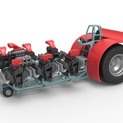 1.jpg 3D-Datei Diecast Zugmaschine mit 7 Motoren V8 Maßstab 1:25・3D-druckbare Vorlage zum herunterladen, CosplayItemsRock