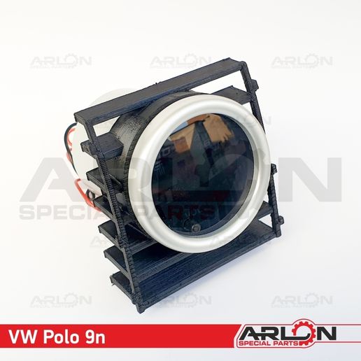 VW Polo 9n 1.jpg Air Vent Gauge Pod, 52mm, Fits Volkswagen Polo 9n "Arlon Special Parts"