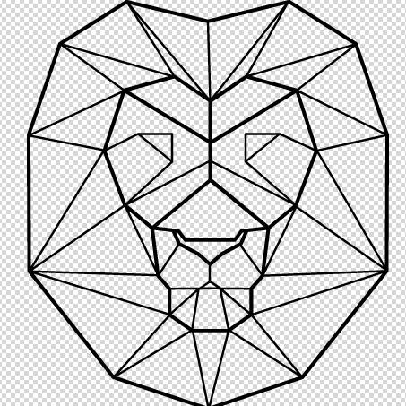 leao.png Animales Geométricos 2d - 34 modelos de pared