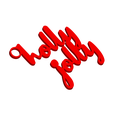 HollyJollyGiftTagWithJumpring3DImage.png Holly Jolly - Christmas Gift Tag