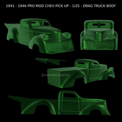 Proyecto-nuevo-2023-09-01T181407.810.png Fichier STL 1941 - 1946 PRO MOD CHEV PICK UP - 1/25 - CARROSSERIE DRAG TRUCK・Plan pour imprimante 3D à télécharger