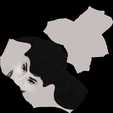 Hepburn_bust.png Audrey Hepburn black and white bust for full color 3D printing