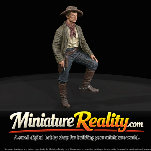 Standing Cowboy Figure Period Cowboys