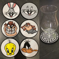 Sans-titre43.png Fichier STL 6 Coaster Looney Tunes・Design pour imprimante 3D à télécharger