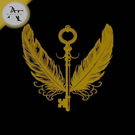 Keys - Silhouette - 2D Wall Art Decor 3D model