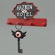 01.jpg Hazbin Hotel home fan Keyholder. TV series, cartoon, merch, cosplay