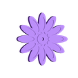 portomine_poignee_fleur01.STL Portomine flower hook daisy
