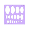 35_16 degrees Ellipses Guide .obj Ellipse Templates - Set of 4