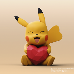Pikachu_1_0.png Free STL file Pikachu(Pokemon)・3D printable design to download