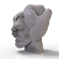 untitled.75.jpg Fichier STL Hulk poing et visage.・Plan à imprimer en 3D à télécharger