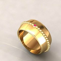 rtr.jpg STL file gold ring・Template to download and 3D print