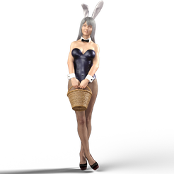 bunnygirl1.png Archivo STL EASTER BUNNY chica 1・Diseño imprimible en 3D para descargar