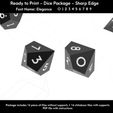 6.jpg Dice Masters – Ready to Print - 16 Piece Set – Presupported  STL Files for 3D Printing – Featuring  Our Exclusive Elegance Font