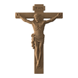 SKU-_02_front_oak.png Crucifixión de Jesús - Relieve STL para talla en madera CNC y arte de impresión 3D