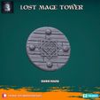 720X720-render1-8.jpg STL file Lost Mage Tower Set 100mm base (Pre-supported)・3D print design to download