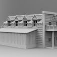 hotel.697-1.jpg Western Hotel - by WOW Buildings - 3D Printable STL. Wargaming, Diorama, Railroading, Scale Model