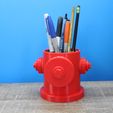 IMG_7765.jpg Fire Hydrant Pencil Cup Gift For Firefighter Fireman Desk Toy Organization Pen Holder Red Office Accessory Fathers Day Birthday Planter Cool
