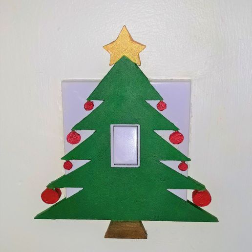 Christmas tree light switch cover - 3D model önizlemesi