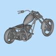 7.jpg Chopper custom biker motorcycle STL printable 3D print