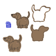 STL00705-1.png Dachshund Bath Bomb Mold