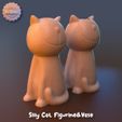 sc2.jpg Silly Cat Figurine&Vase