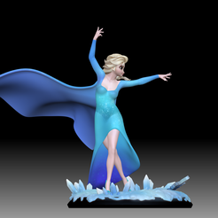 elsa3.png 3D file Elsa - Frozen Fan art 3D print model 3D print model・3D print design to download