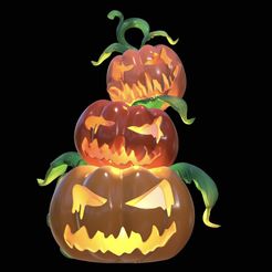 IMG_4313.jpeg Archivo STL Set Calabaza Halloween Decoración Hogar・Modelo imprimible en 3D para descargar