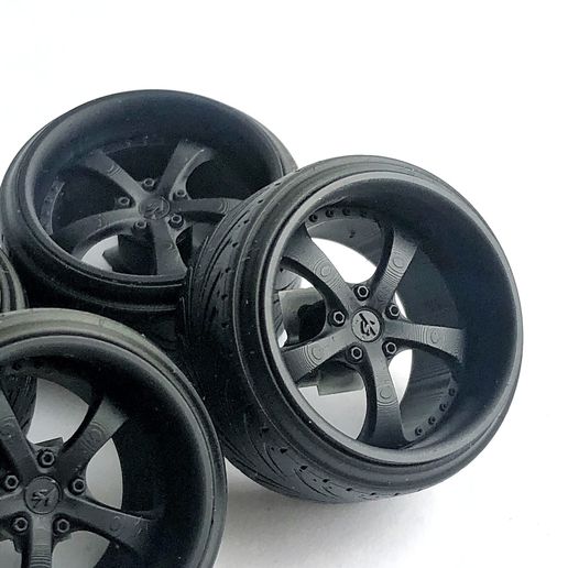 🚗 WORK VS KF V2 with ADVAN Tires for diecast and scale
