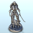 124.png Warrior with back shield and curved sword (21) - Medieval Fantasy Magic Feudal Old Archaic Saga 28mm 15mm