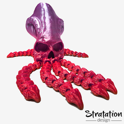 SD_Flexi_Skulltopus01.png Archivo STL Flexi-Skulltopus, juguete antiestrés articulado・Plan de impresora 3D para descargar