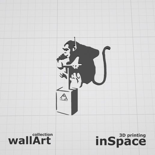 🐒 Banksy - Monkey TNT Detonator - Wall art・ STL File for 3D
