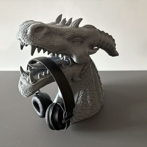 🐉 Dragon Head Headphone Stand | Fantasy 3D Print Decoration・Free STL ...