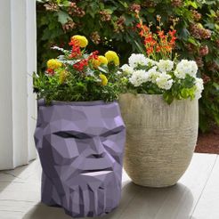 thanos_pot.jpg STL file Thanos Flower Pot - Low poly・3D printable model to download