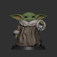 81.jpg Baby Yoda - Holding and Chewing the Necklace - Fan Art