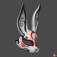 07.jpg Rabbit Mask - Fox Mask - Bunny Mask - Demon Kitsune Cosplay 3D print model