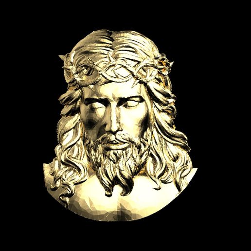 Jesus Head pendant 2 3D print model 3D model