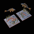 carp-scenery-45cm-21.png two carp scenery in underwather for 3d print detailed texture