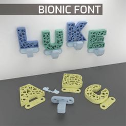 Bio.jpg Letter coat hangers - Bionic font