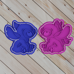 1}.png angel and stitch COOKIE CUTTER set of 2