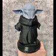 IMG_E9054.JPG Yoda Baby with Mandalorian Helmet High quality