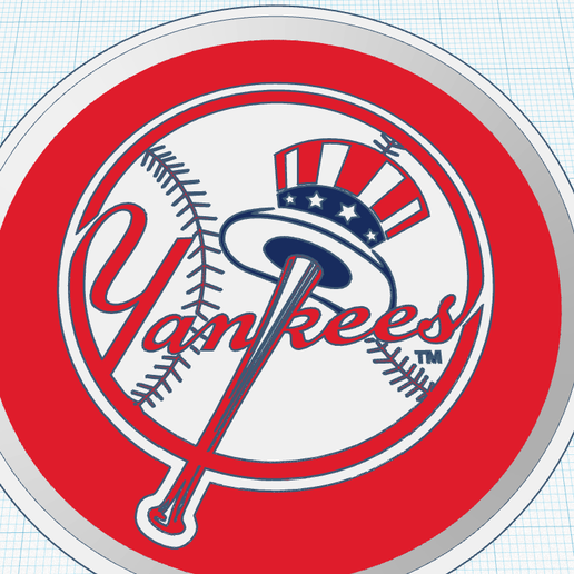STL file New York Yankees Coaster・3D print design to download・Cults
