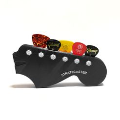 guitar-pick-holder.jpg Guitar Head Pick Holder (Strat Type)