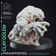 Clay-Golem-3.jpg Golem Clay - Constructs - PRESUPPORTED - Illustrated and Stats - 32mm scale