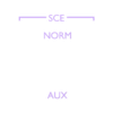 sce2aux_Text.stl SCE to AUX (NASA Apollo Saturn switch)