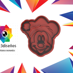 mickey-navidad.png Fichier 3D DÉCOUPEUR DE BISCUITS DISNEY CHRISTMAS MICKEY MOUSE・Plan pour impression 3D à télécharger