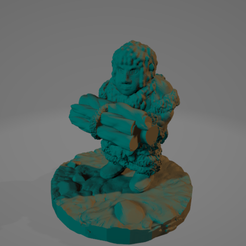 IA-Kid-Sticks.png STL file Ice Age Kid With Stick Bundle・Template to download and 3D print