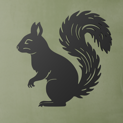 Squirrel-2.png STL file Squirrel Wall Art・3D printable model to download